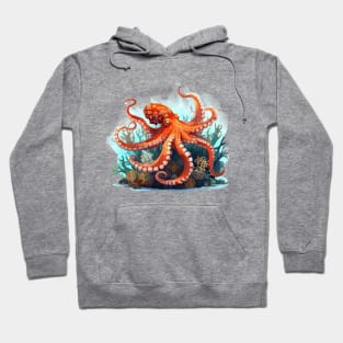 Orange Octopus Hoodie